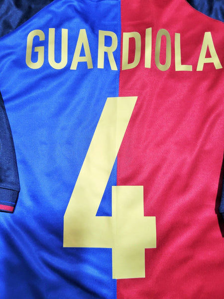 Guardiola Barcelona Centenary 1999 2000 TOTAL 90 Soccer Jersey Jersey Shirt L SKU# F40307AOG 118863 foreversoccerjerseys