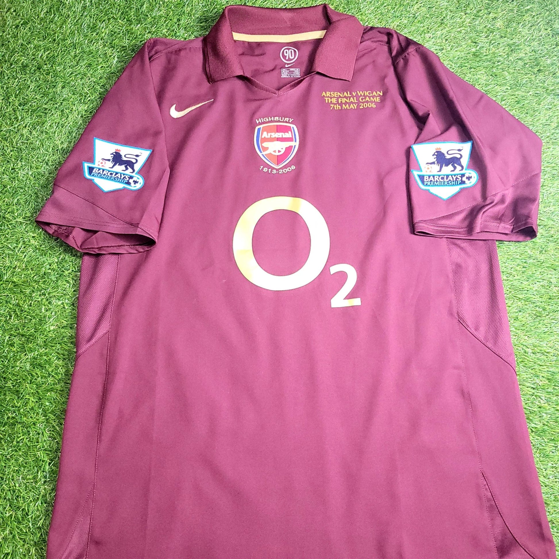 Henry Arsenal 2005 2006 HIGHBURY LAST GAME Home Soccer Jersey Shirt L SKU 195578 Nike