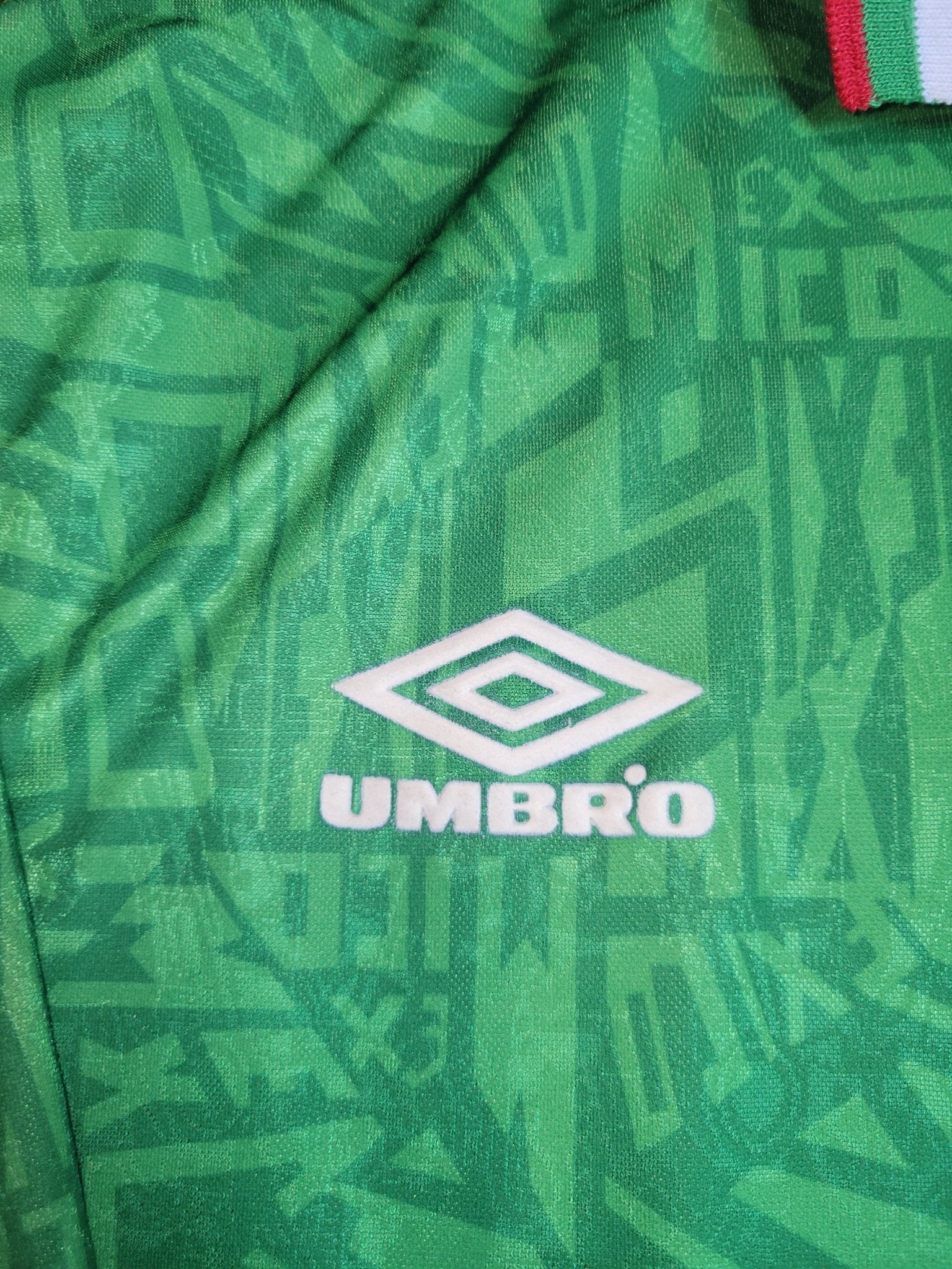 Hugo Sanchez Mexico Umbro 1993 COPA AMERICA Soccer Jersey Shirt XL Umbro