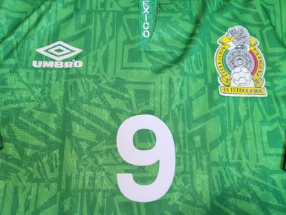 Hugo Sanchez Mexico Umbro 1993 COPA AMERICA Soccer Jersey Shirt XL Umbro