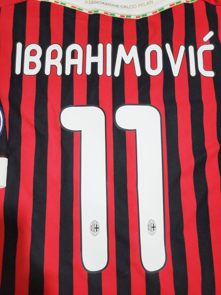 Ibrahimovic AC Milan 2011 2012 Home Soccer Jersey Shirt L SKU# V13457 Nike
