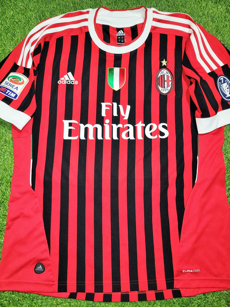 Ibrahimovic AC Milan 2011 2012 Home Soccer Jersey Shirt L SKU# V13457 Nike