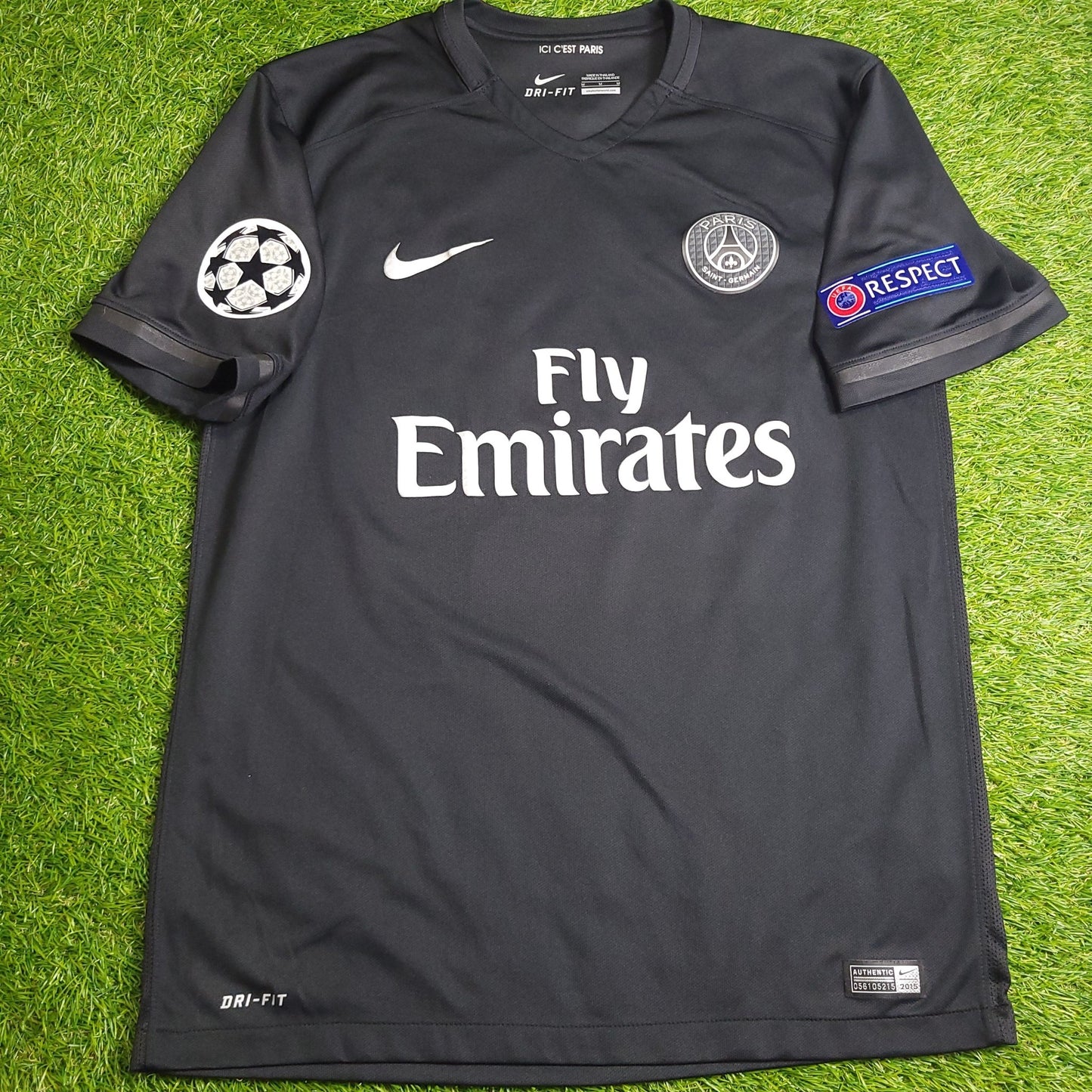 Ibrahimovic PSG Paris Saint Germain 2015 2016 Third UEFA Soccer Jersey Shirt M SKU 658901 - 011 Nike