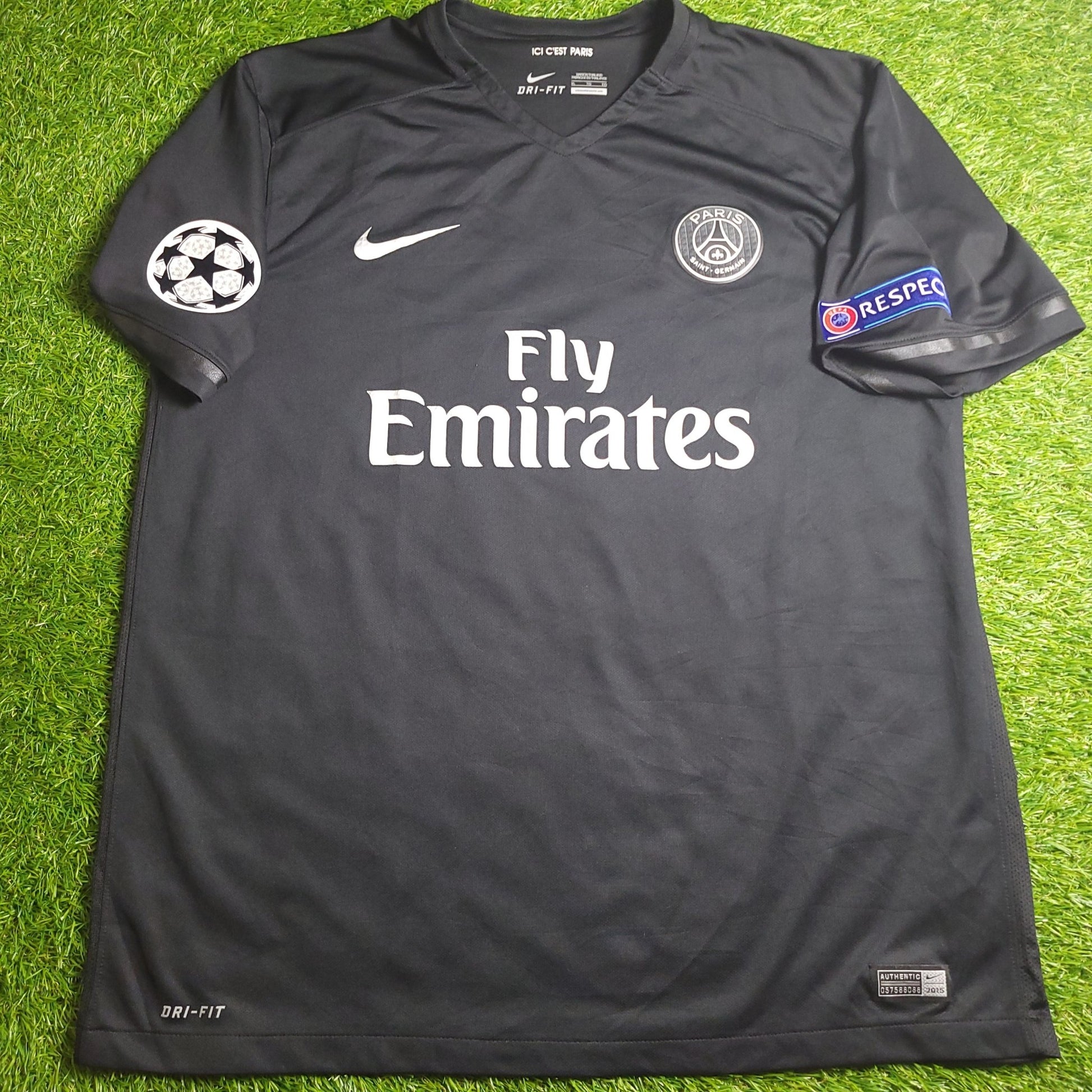 Ibrahimovic PSG Paris Saint Germain 2015 2016 Third UEFA Soccer Jersey Shirt XL SKU 658901 - 011 Nike