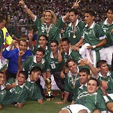 Blanco Mexico Garcis 1999 Confederations Cup Final Soccer Jersey BNWT L