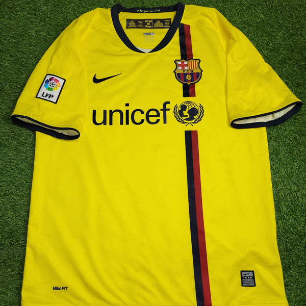 Iniesta Barcelona INIESTAZO TREBLE 2008 2009 Soccer Away Jersey Shirt M SKU# 286787 - 760 Nike
