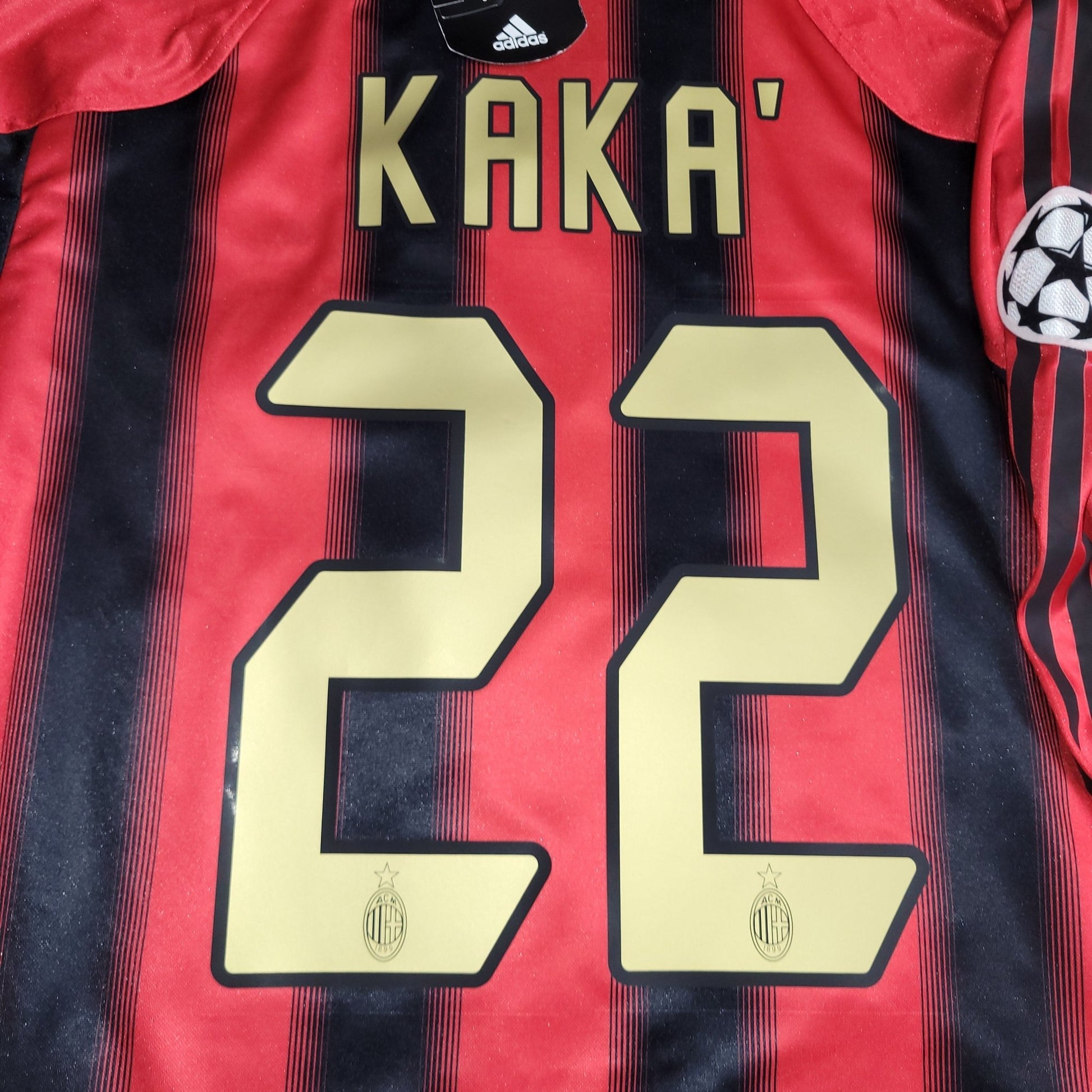 Kaka AC Milan 2004 2005 UEFA Long Sleeve Home Soccer Jersey Shirt BNWT XL SKU 302712 Adidas