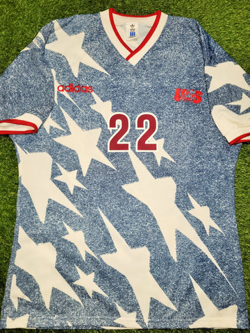 Lalas USA US 1994 WORLD CUP Denim Away Soccer Jersey 40 42 M