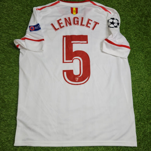 Lenglet Sevilla 2017 2018 MATCH WORN Soccer Jersey M New Balance