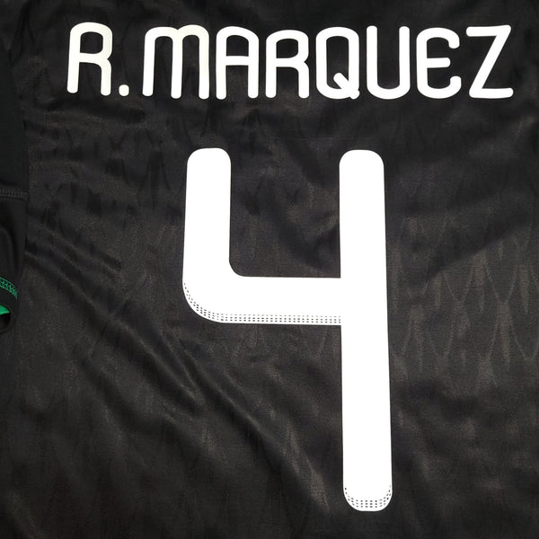 Marquez Mexico 2010 WORLD CUP Away Black Soccer Jersey Shirt L SKU# P41397 Adidas