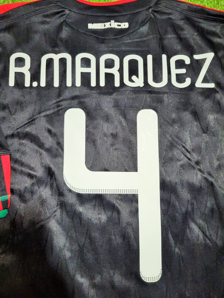 Marquez Mexico 2010 WORLD CUP Away Black Soccer Jersey Shirt L SKU# P41397 Adidas
