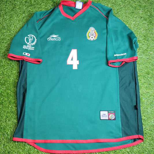Marquez Mexico Atletica 2002 WORLD CUP Soccer Home Jersey Shirt L Atletica