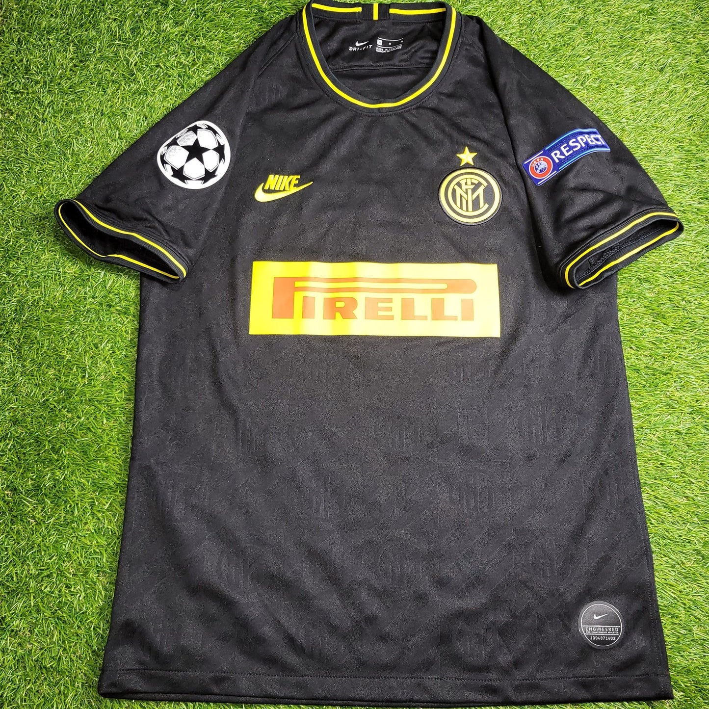 Martinez Inter Milan 2019 2020 UEFA Third Soccer Jersey Shirt M SKU AT0031 - 011 Nike
