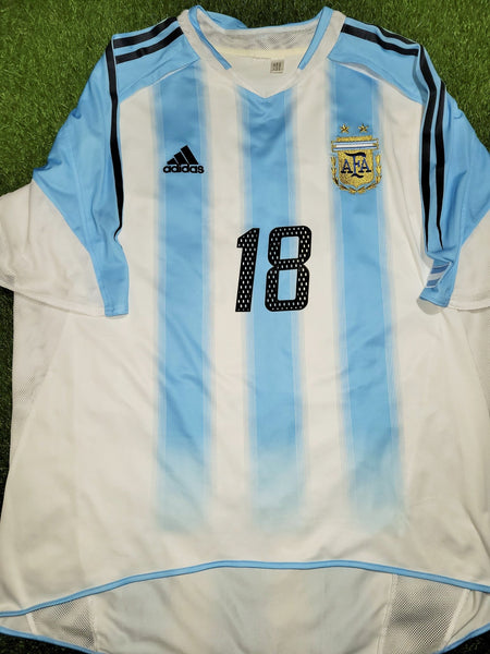 Messi Argentina 2004 2005 DEBUT Home Soccer Jersey Shirt XL SKU# 645789 Adidas