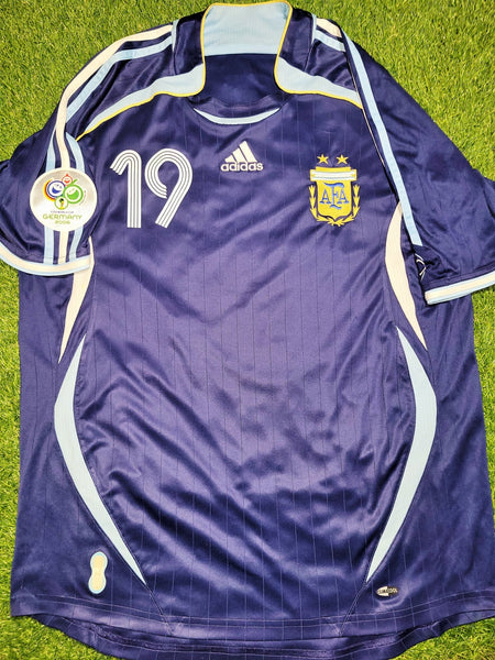 Messi Argentina 2006 WORLD CUP Away Soccer Jersey Shirt M SKU# 069519 Adidas