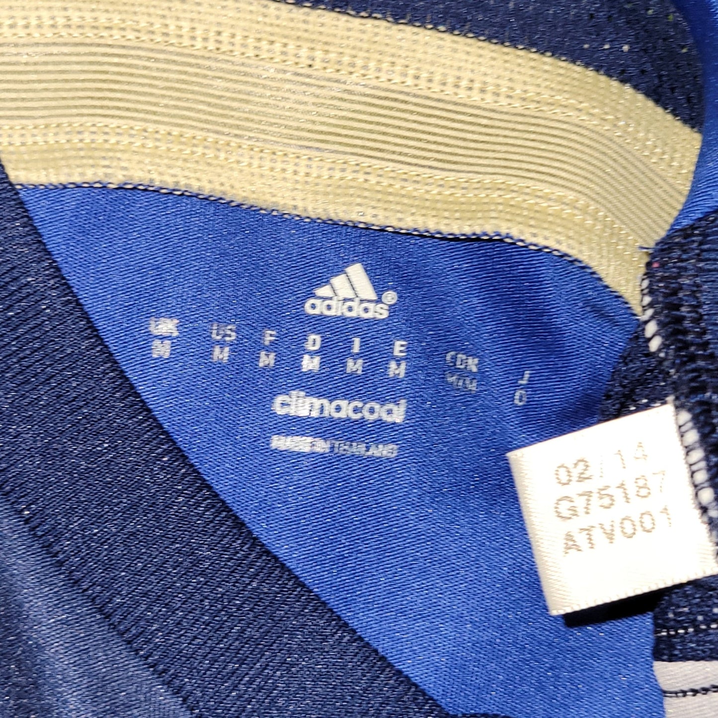 Messi Argentina 2014 WORLD CUP FINAL Away Soccer Jersey Shirt M SKU G75187 Adidas