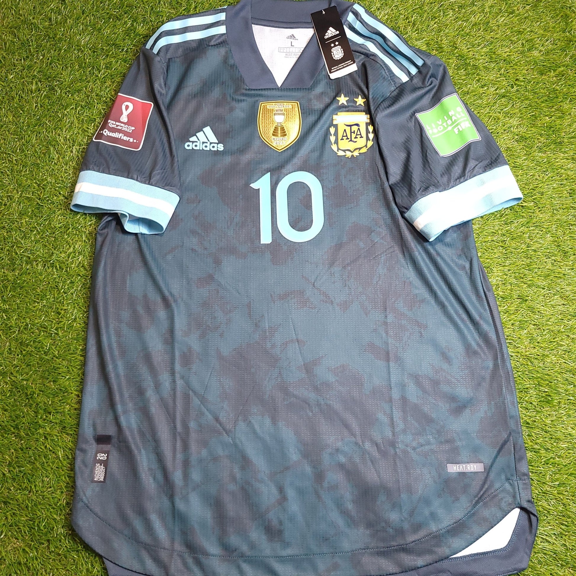 Messi Argentina 2020 2021 2022 WORLD CUP QUALIFIERS PLAYER ISSUE Away Soccer Jersey Shirt BNWT L SKU# FH8570 Adidas