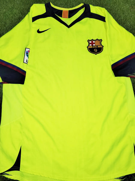 Messi Barcelona 2005 2006 Away Soccer Jersey Shirt L SKU# 195971 Nike