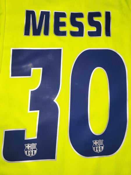 Messi Barcelona 2005 2006 Away Soccer Jersey Shirt L SKU# 195971 Nike