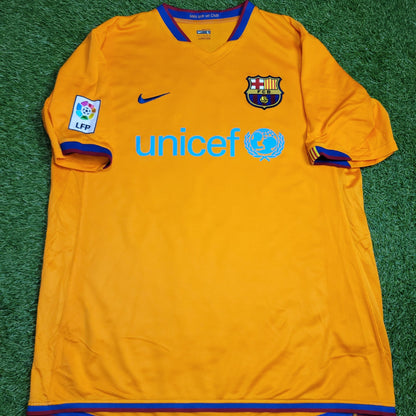 Messi Barcelona 2006 2007 Away Soccer Jersey Shirt L SKU# 146982 - 819 Nike