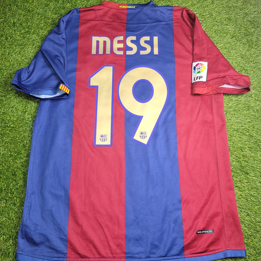 Messi Barcelona 2006 2007 Home Soccer Jersey Shirt L SKU F6AOM 146980 Nike