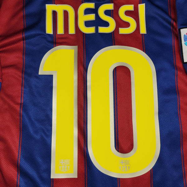 Messi Barcelona 2009 2010 Home Soccer Jersey Shirt L SKU# 343808 - 496 Nike