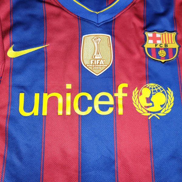Messi Barcelona 2009 2010 Home Soccer Jersey Shirt L SKU# 343808 - 496 Nike