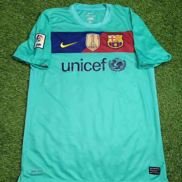 Messi Barcelona 2010 2011 Away Soccer Jersey Shirt M SKU# 382358 - 310 Nike