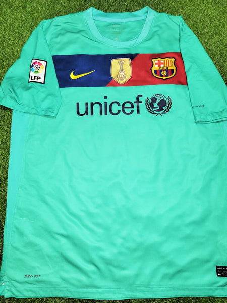 Messi Barcelona 2010 2011 Away Soccer Jersey Shirt XL SKU# 382358-310 Nike