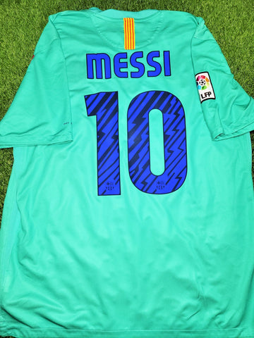 Messi Barcelona 2010 2011 Away Soccer Jersey Shirt XL SKU# 382358-310 Nike