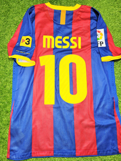 Messi Barcelona 2010 2011 Home PLAYER ISSUE Soccer Jersey Shirt L SKU# 406809-486 Nike