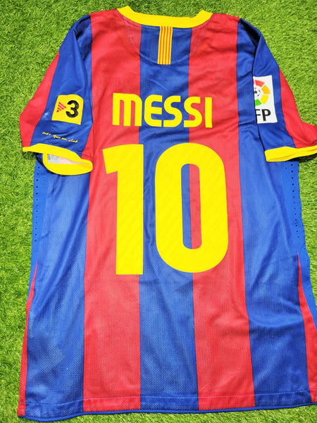 Messi Barcelona 2010 2011 Home PLAYER ISSUE Soccer Jersey Shirt L SKU# 406809-486 Nike