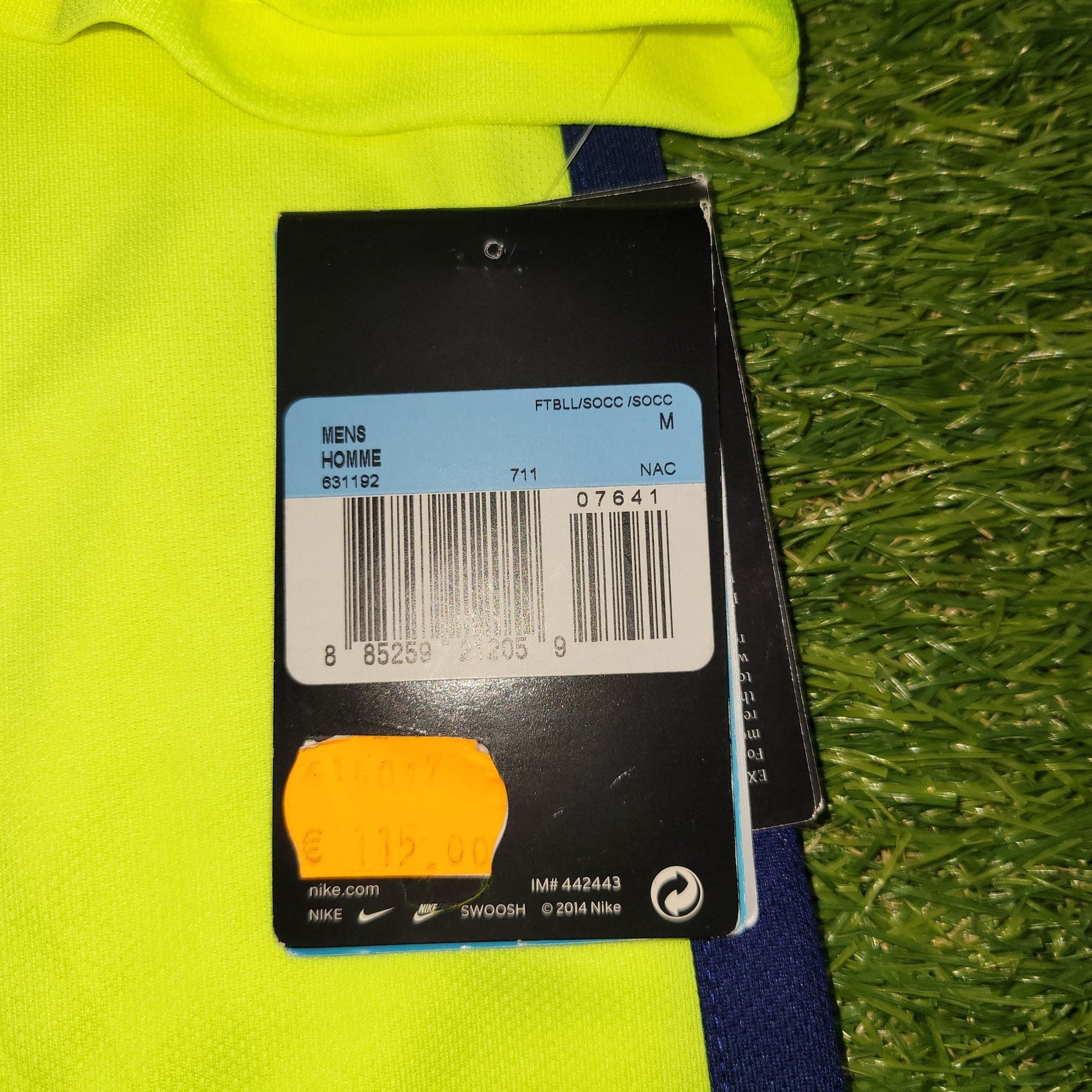 Messi Barcelona 2014 2015 TREBLE UEFA Third Soccer Jersey Shirt BNWT M SKU 631132 - 711 Nike