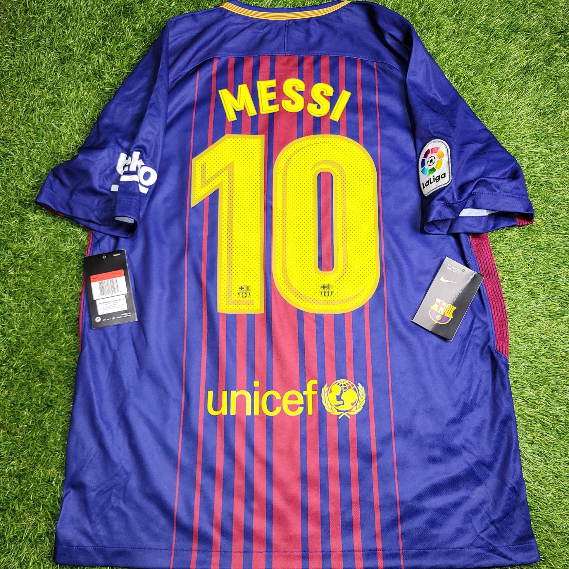 Messi Barcelona 2018 2019 Home Soccer Jersey Shirt BNWT L SKU 847255 - 457 Nike