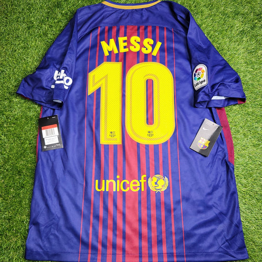 Messi Barcelona 2018 2019 Home Soccer Jersey Shirt BNWT L SKU 847255 - 457 Nike