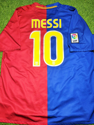 Messi Barcelona TREBLE SEASON 2008 2009 Home Soccer Jersey Shirt XL SKU# 286784-655 Nike