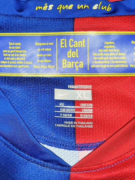 Messi Barcelona TREBLE SEASON 2008 2009 Home Soccer Jersey Shirt XL SKU# 286784-655 Nike