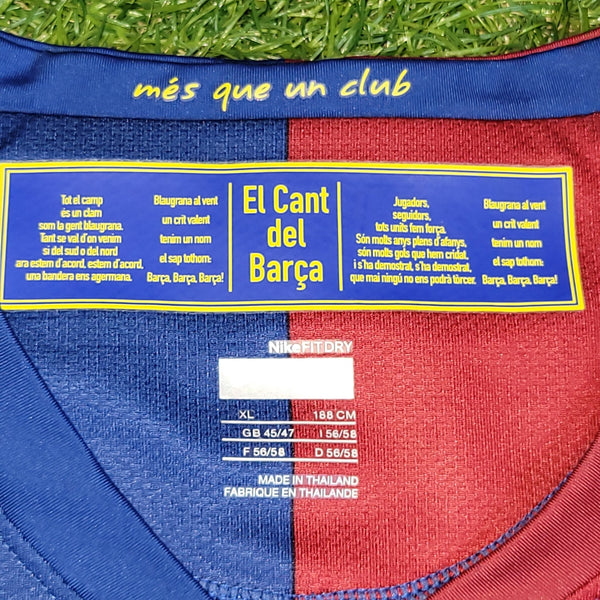 Messi Barcelona TREBLE SEASON 2008 2009 Home Soccer Jersey Shirt XL SKU# 286784 - 655 Nike