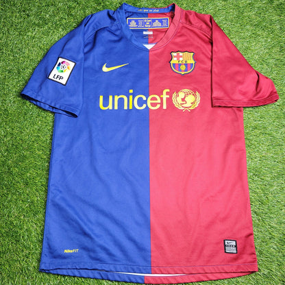 Messi Barcelona TREBLE SEASON 2008 2009 Soccer Jersey Shirt S SKU# 286784 - 655 Nike