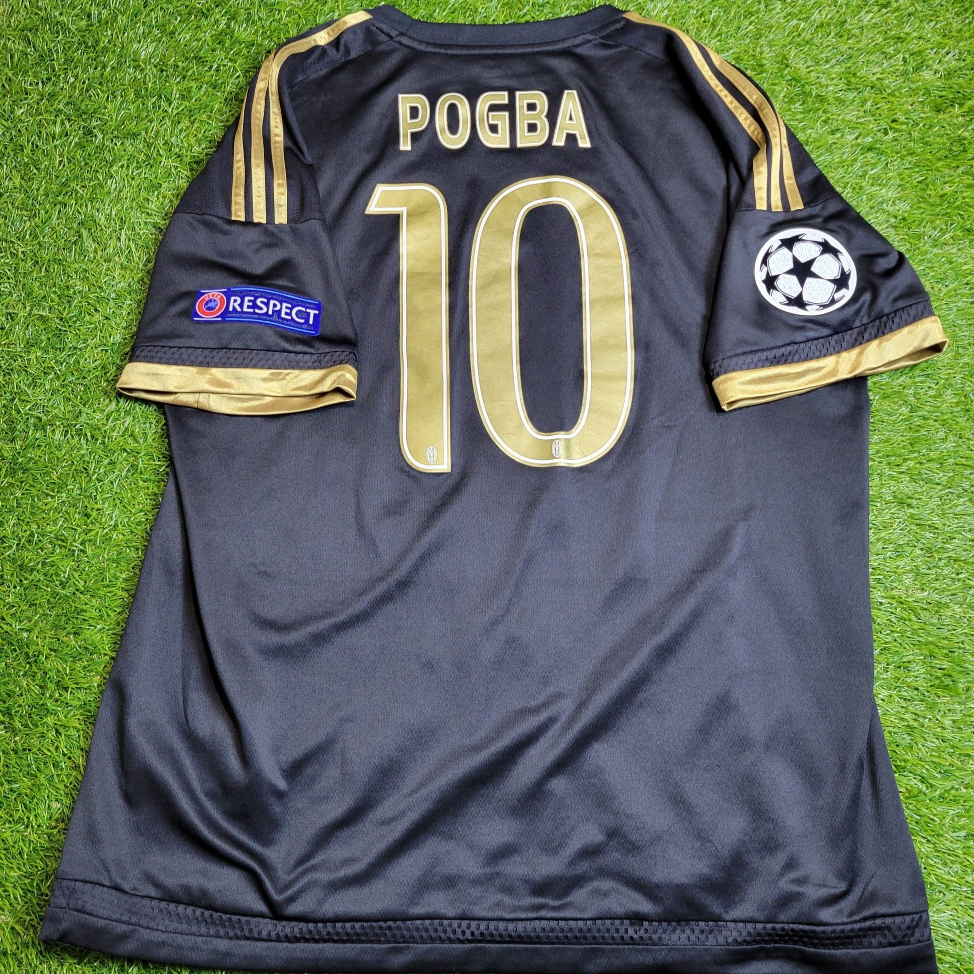 Pogba Juventus 2015 2016 Third UEFA Soccer Jersey Shirt L SKU
