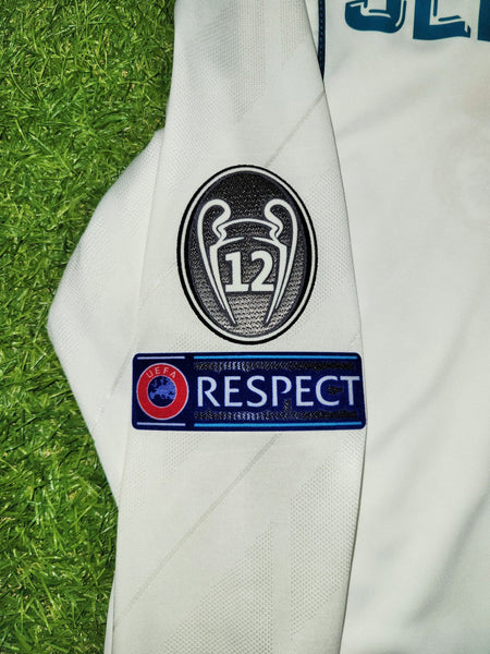 Ramos Real Madrid 2017 2018 UEFA FINAL Long Sleeve Soccer Jersey Shirt M SKU# B31106 Adidas