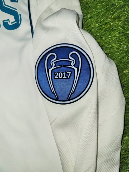Ramos Real Madrid 2017 2018 UEFA FINAL Long Sleeve Soccer Jersey Shirt M SKU# B31106 Adidas