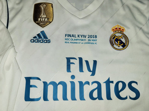 Ramos Real Madrid 2017 2018 UEFA FINAL Long Sleeve Soccer Jersey Shirt M SKU# B31106 Adidas