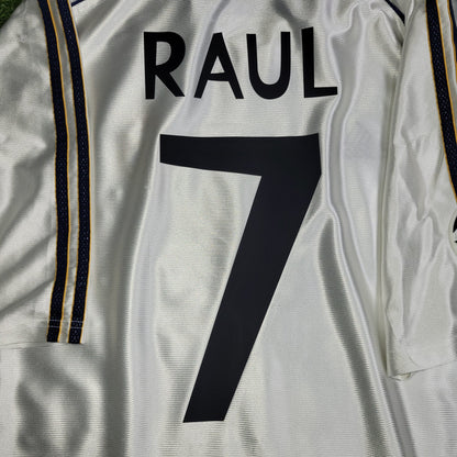 Raul Real Madrid 1999 2000 UEFA Soccer Jersey L Adidas