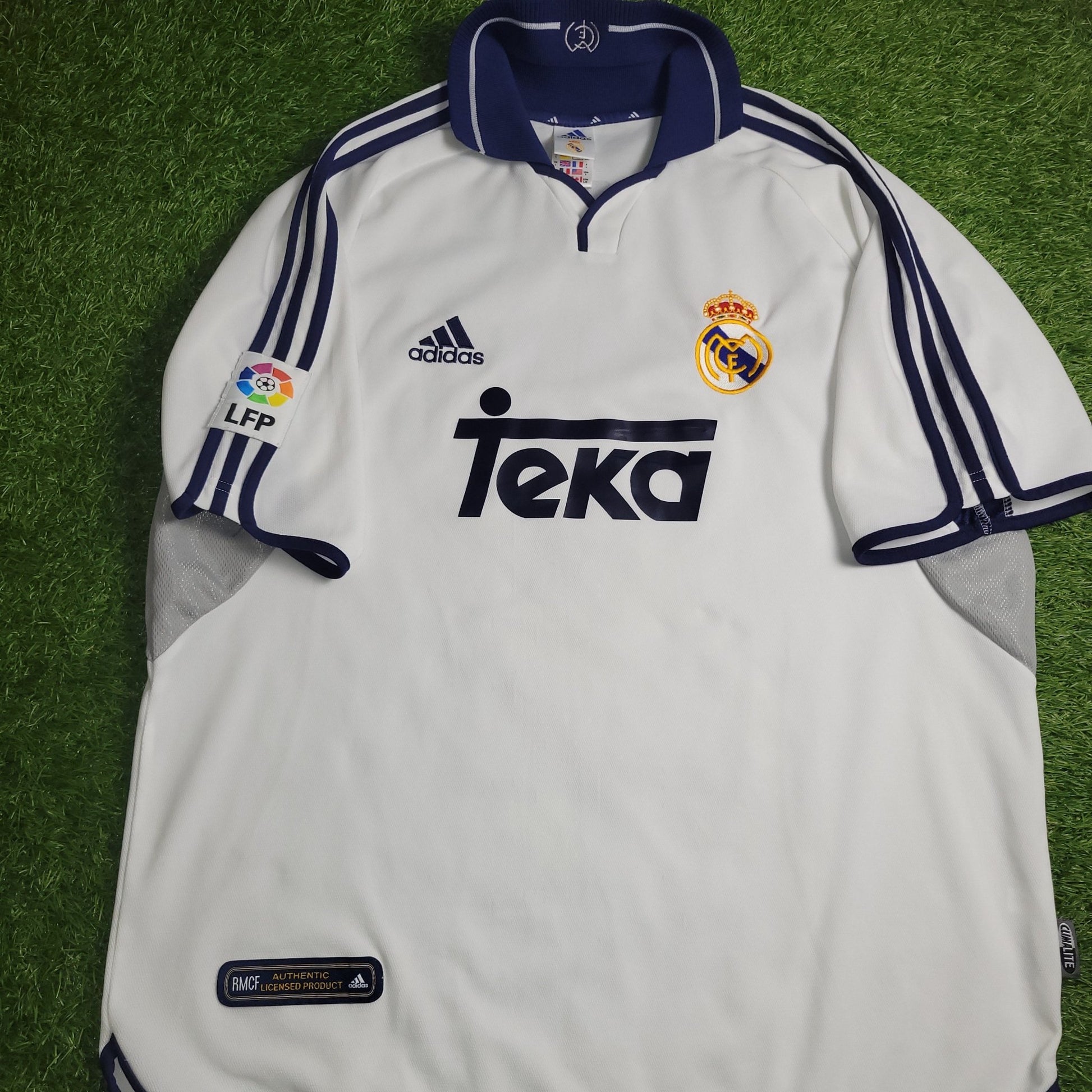 Raul Real Madrid 2000 2001 Soccer Jersey Shirt L SKU 685331 Adidas