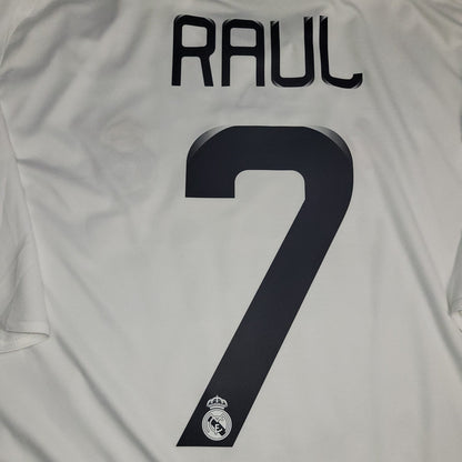 Raul Real Madrid 2008 2009 UEFA Home Soccer Jersey Shirt XL SKU 051101 Adidas