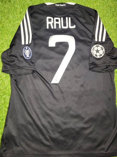 Raul Real Madrid 2008 2009 UEFA Third Soccer Jersey Shirt L SKU# 685420 Adidas