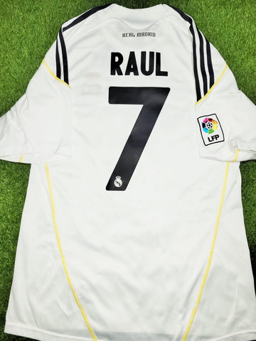 Raul Real Madrid 2009 2010 Soccer Jersey Shirt M SKU# E84352 Adidas