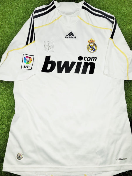 Raul Real Madrid 2009 2010 Soccer Jersey Shirt M SKU# E84352 Adidas