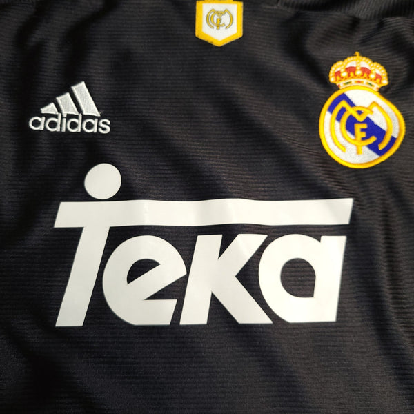 Raul Real Madrid UEFA FINAL 1999 2000 Away Soccer Jersey Shirt L SKU# 627113 ASR001/02 Adidas